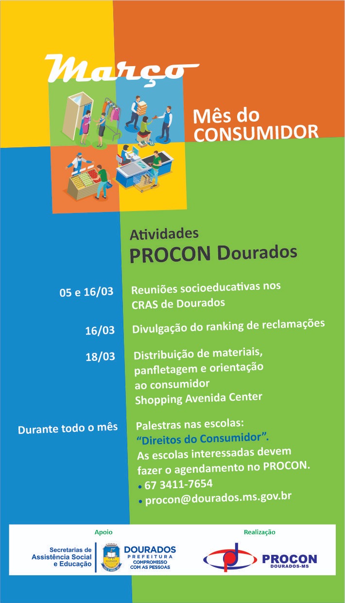Notícia: Procon tem programação especial no mês de março em comemoração ao Dia Mundial do Consumidor 