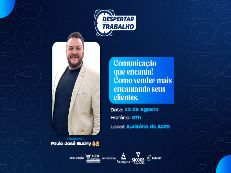 Notícia: Despertar para o Trabalho recebe Paulo José Budny em agosto